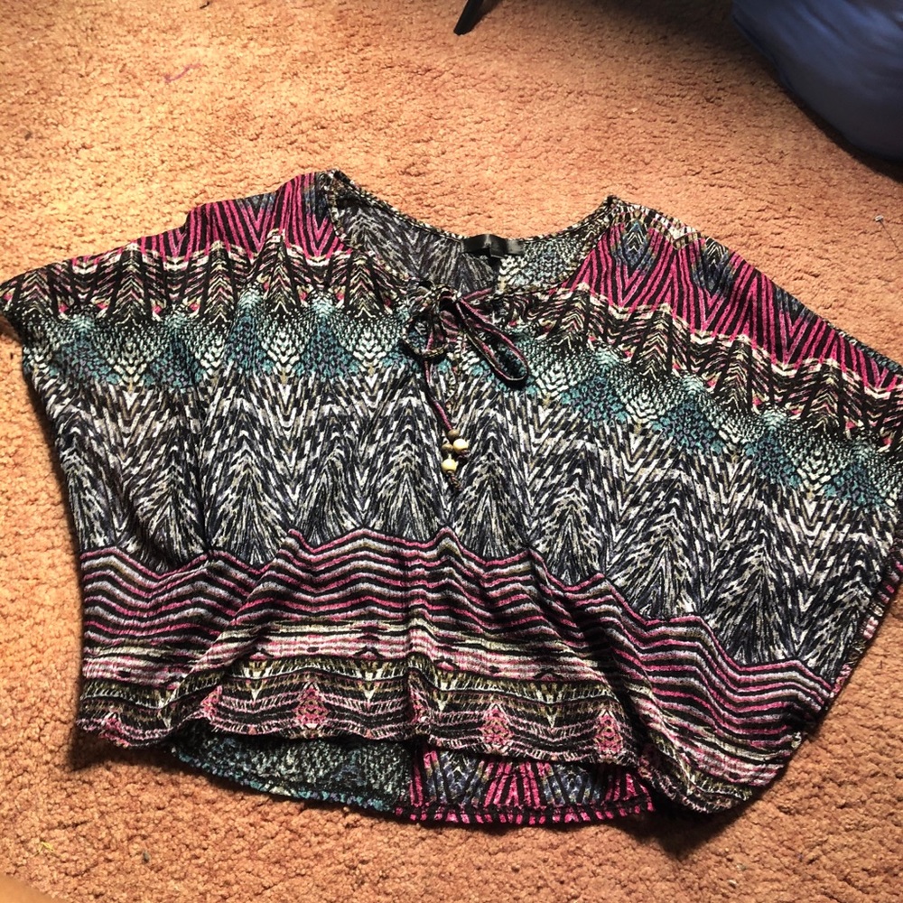 Thin Sheer Multi-Patterned Shirt - Picture 11 of 12